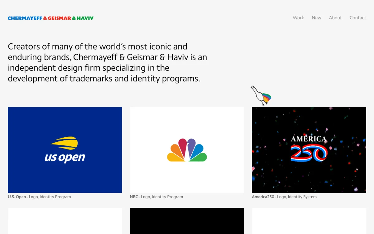 Chermayeff & Geismar & Haviv homepage, captured September 28, 2026