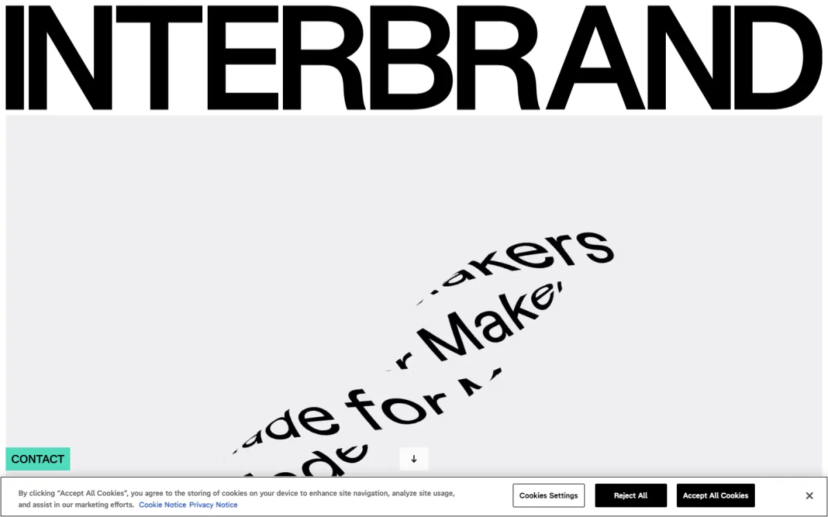 Interbrand homepage, captured September 28, 2026